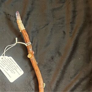 Magic wand with crystals.